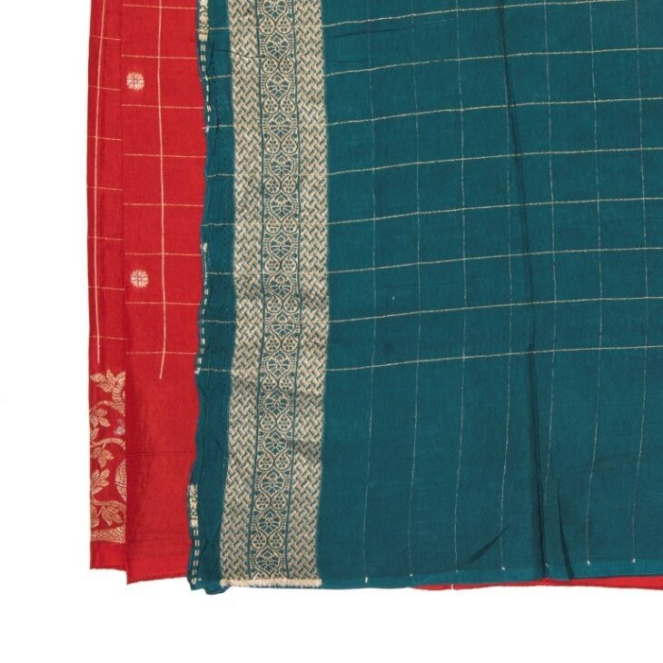 red art silk saree - Image 2