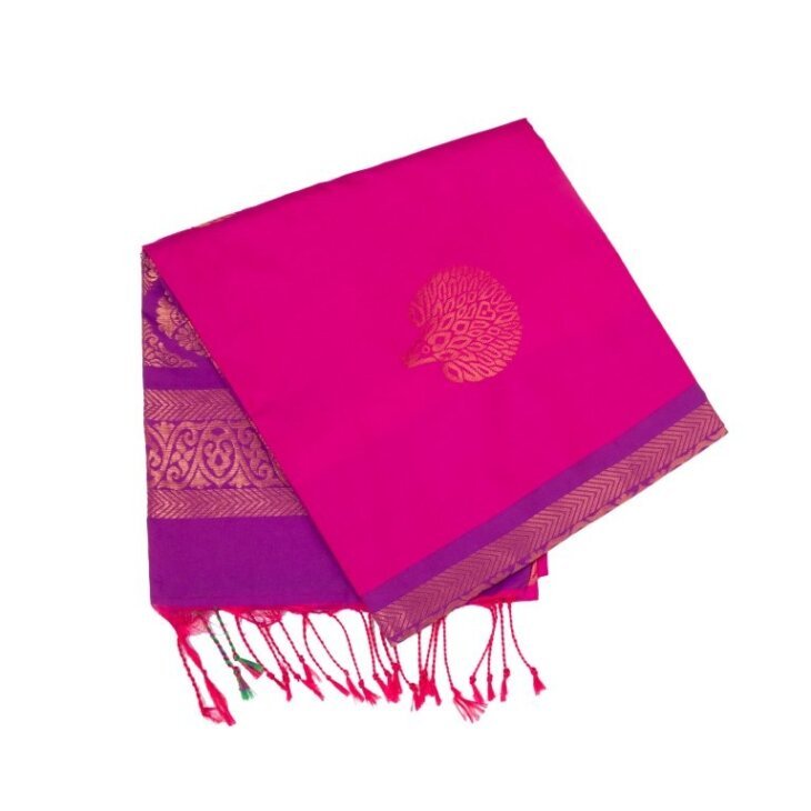 rani pink art silk