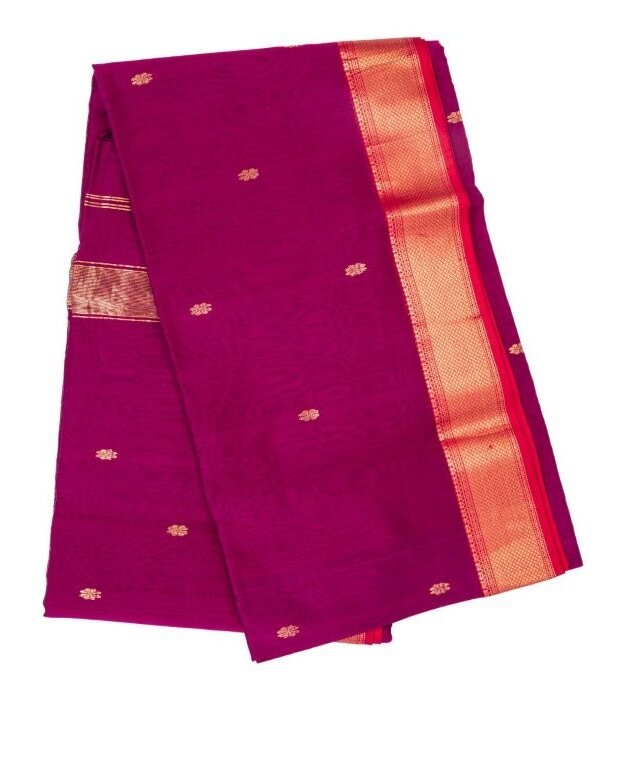 purple maheshwari silk