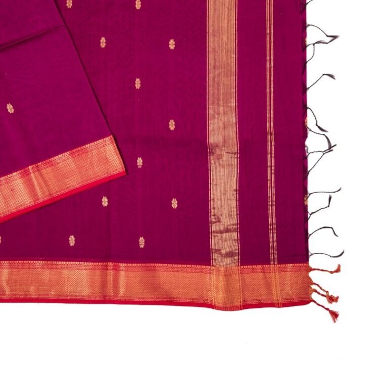 purple maheshwari silk - Image 2