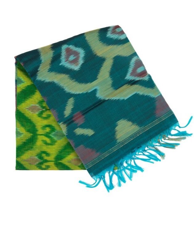 green cotton silk