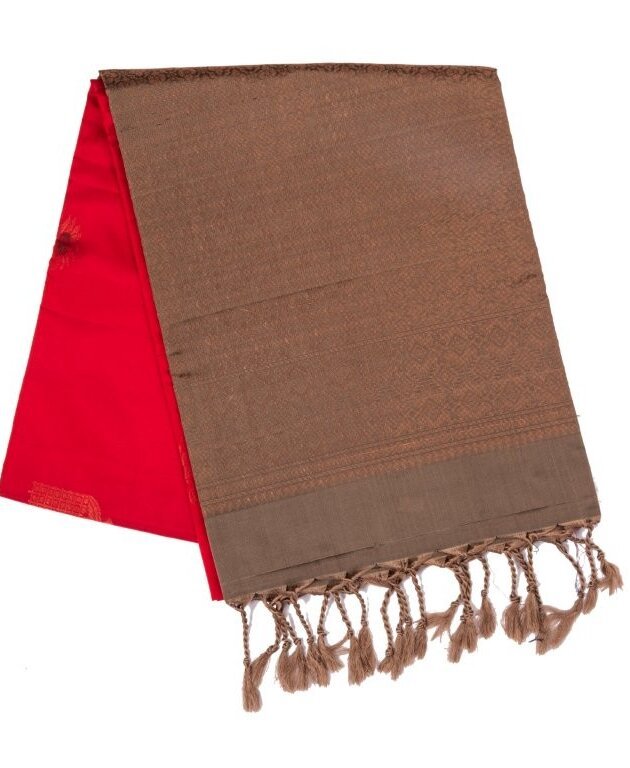 red pure silk
