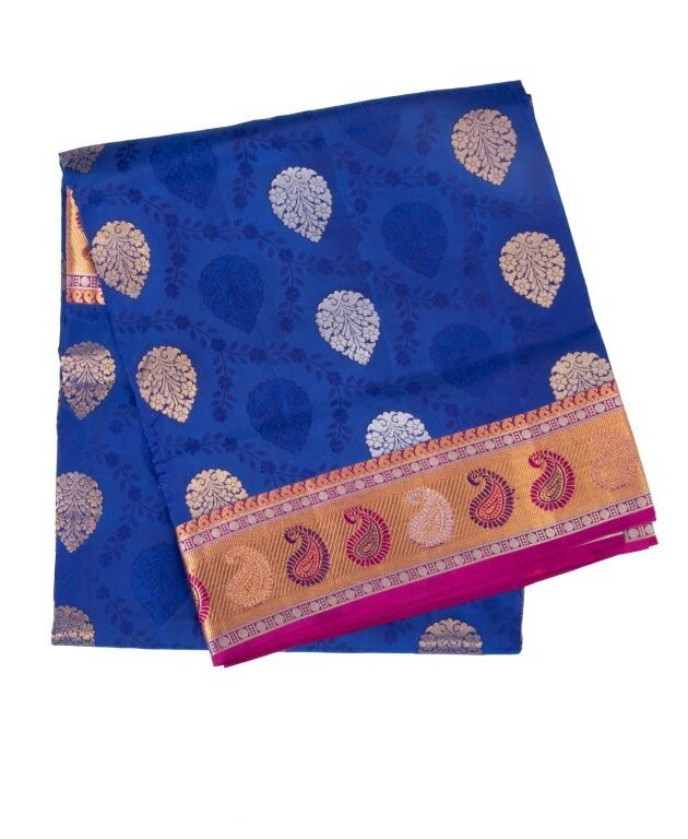 royal blue pure silk