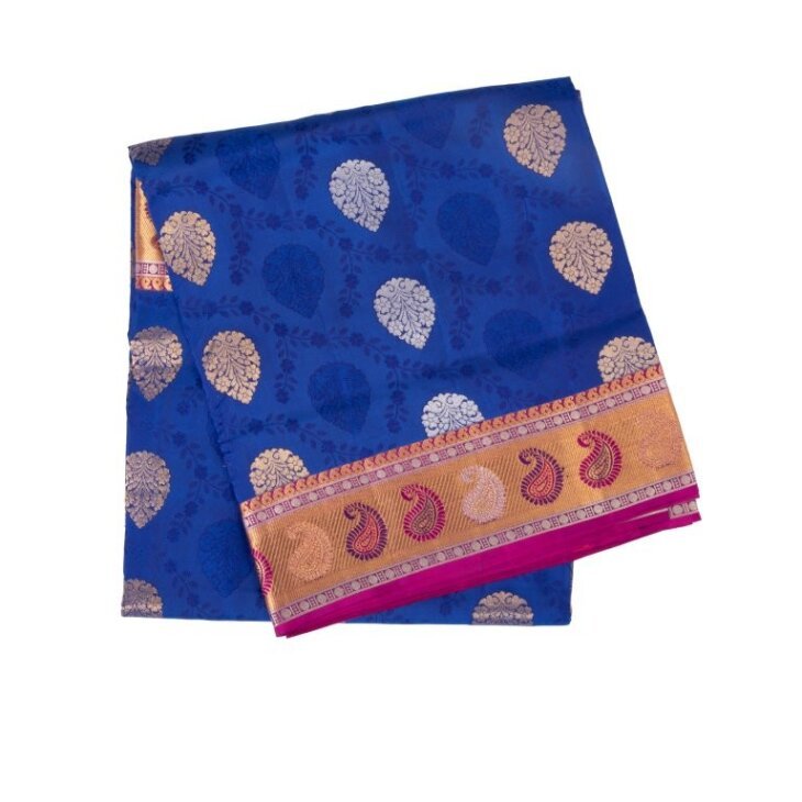 royal blue pure silk