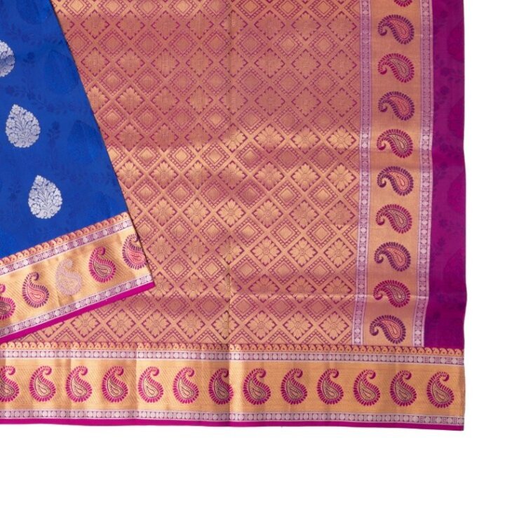 royal blue pure silk - Image 2