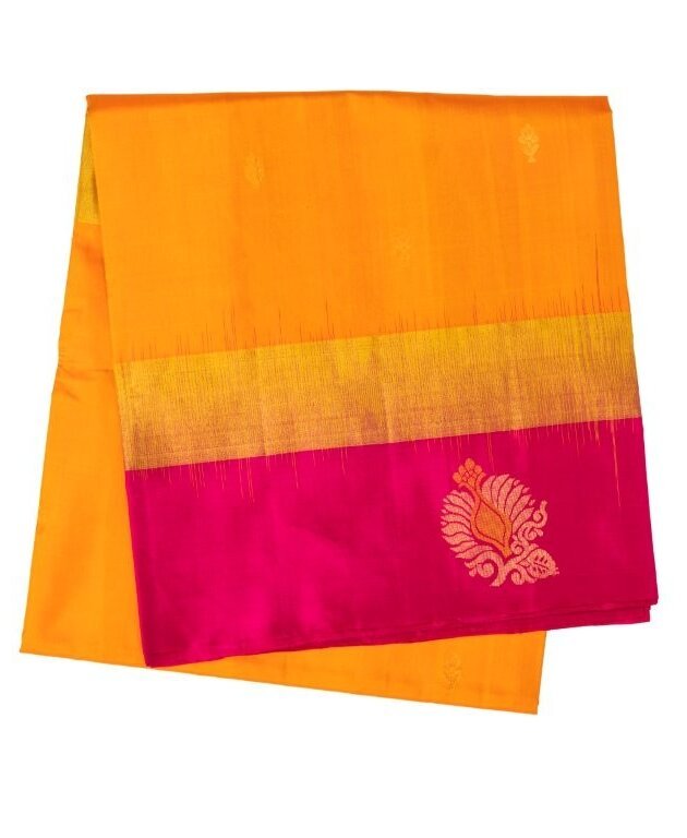mango yellow pure silk