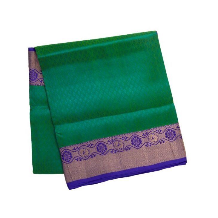 green pure silk