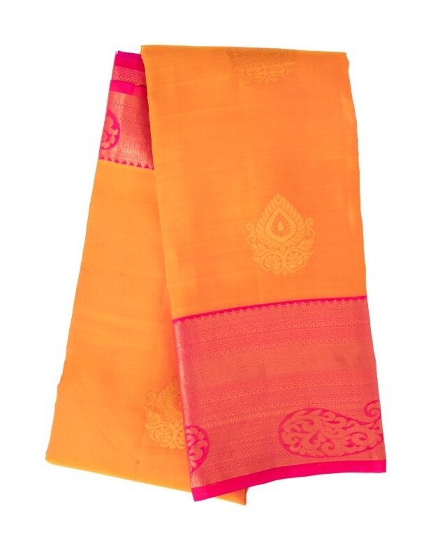 mango yellow pure silk