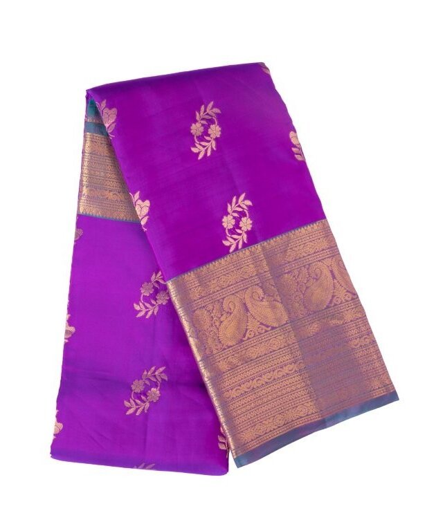 majenta pure silk