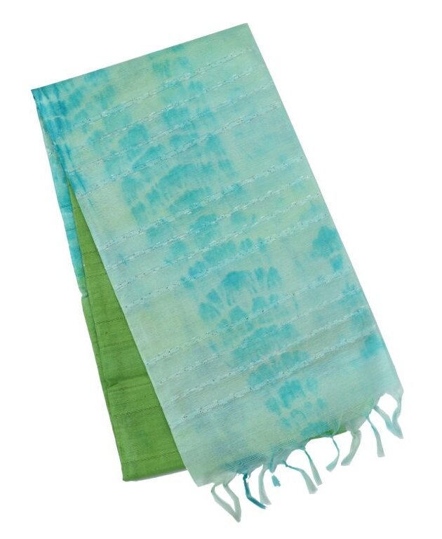 parrot green art silk